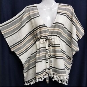 Lovestitch Women's OS Poncho-style Top with Drawstring Waist